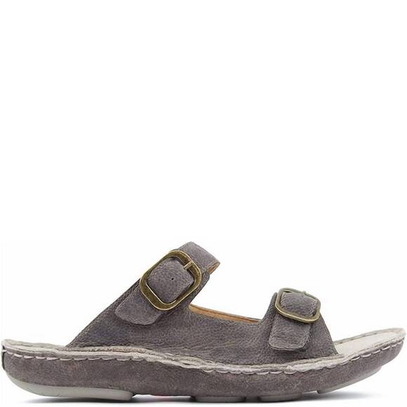 NEW TAMARINDO men\'s discovery adjustable leather strap sandals in pebble